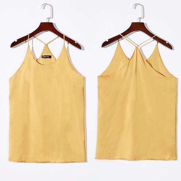 Racerback Satin Cami Top
